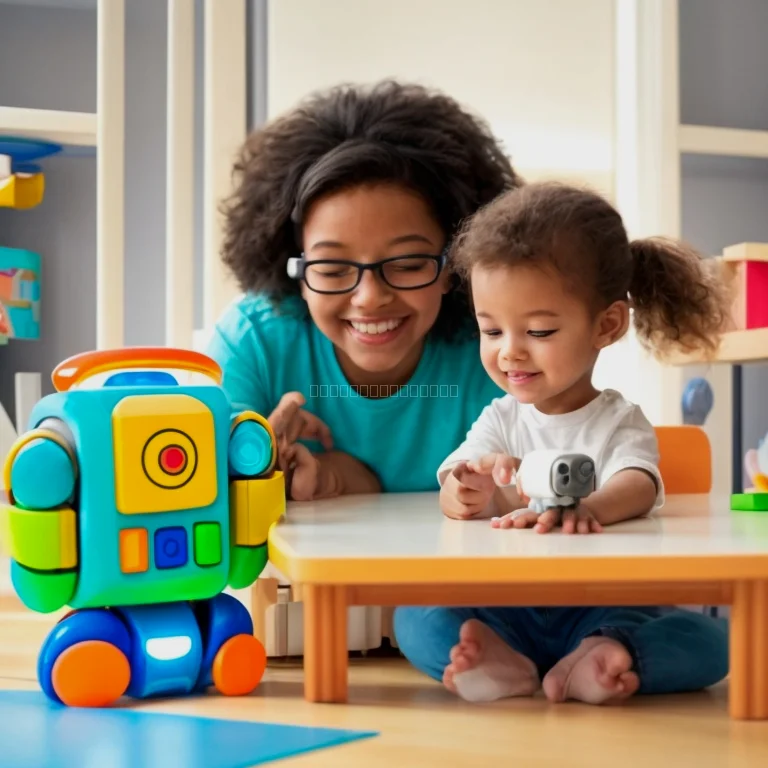 Kind spielt mit AI-Lernspielzeug